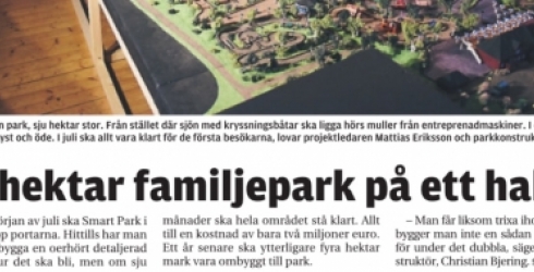 SMART PARK Miniatyyri esittely Tidningen Åland tammikuussa 2015