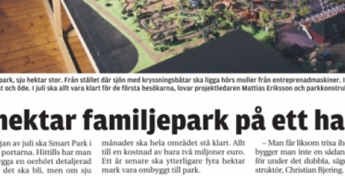 Tidningen Åland om SMART PARK  jan 2015